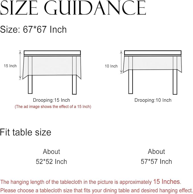 ISAENNE Designer French Linen Square Tablecloth,67"x67"-Ruyi A | Vintage Elegant Table Cloth for Square Table,Red Floral Pattern,Decoration,Heavyweight,Dining Room,Kitchen,Thanksgiving
