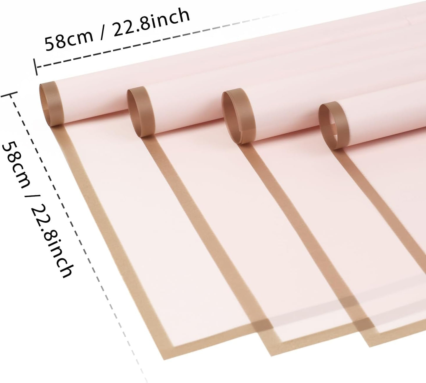 NESCCI 20 Sheet Flower Wrapping Paper - Waterproof Floral Bouquet Wrapping Paper, Florist Supplies Packaging Paper for Wedding Birthday Gift DIY (Pink)