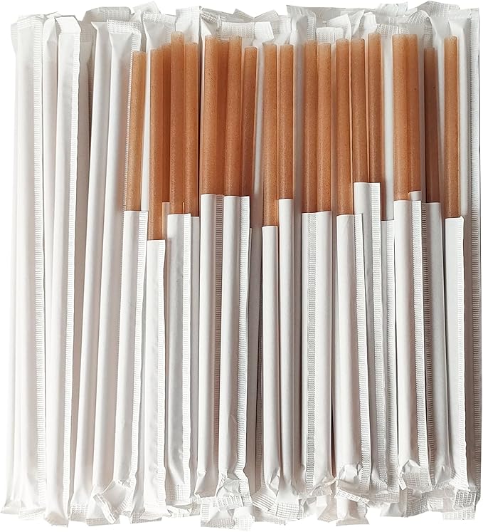Individually Wrapped 8 Inch Biodegradable Smoothie Straws Made from Sugarcane 150 pcs Compostable Disposable Drinking Straws A Great Alternative to Plastic/Paper Straws Not Soggy