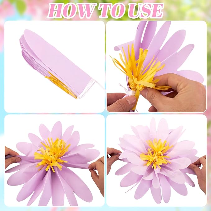 17PCS Fairy Birthday Party Decorations Set Fairy Themed Red Green Purple Pink Paper Mushroom Lantern Decor for Girls Birthday Decor Spring Tea Party Baby Shower