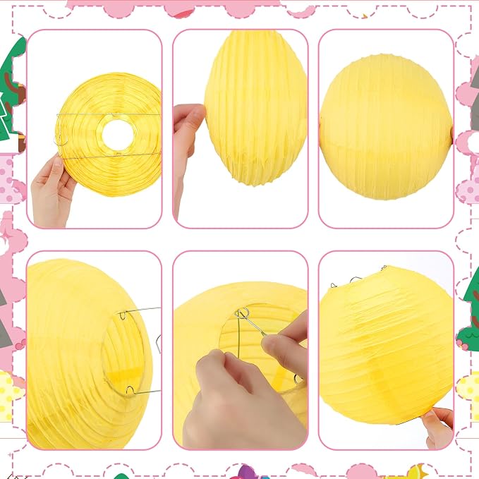 Weysat 12pcs Farmhouse Hanging Paper Lanterns Farm Pig Theme Party Lantern Decorations Birthday Party Supplies for Birthday Shower Classroom Home Decor Supplies