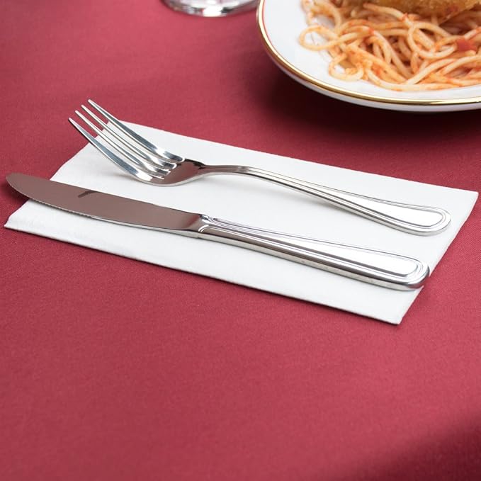 BloominGoods Disposable Bathroom Paper Napkins | 300-Pack 8" x 17" Single-Use Linen-Feel Guest Towels, Made In USA | Cloth-Like Hand Tissue Paper, White (MEDIUM SIZE - Pack of 300)