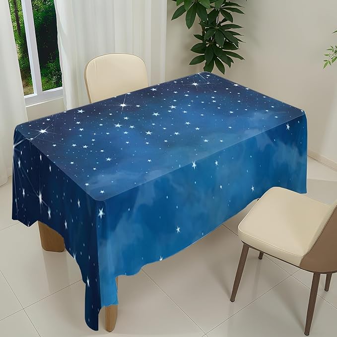 Renaiss Twinkle Twinkle Little Star Backdrop 10x8 ft Fabric Blue Starry Sky Photography Background for Kids Birthday Party Baby Shower Decorations Photo Booth Prop