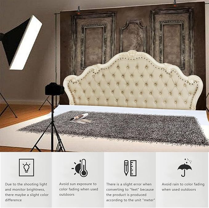 YongFoto Retro European Style Wall Texture Backdrop 20x10ft Classic Nordic Royal Sofa Headboard Pattern Photography Background Bridal Shower Wedding Party Banner Room Decor Portraits Photoshoot Props