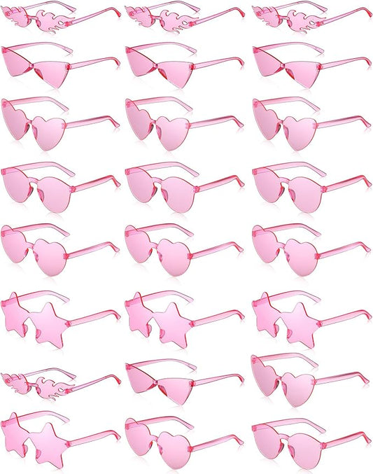 Kanayu Mixed Style Rimless Sunglasses Retro Party Favors Eyewear for Bachelor Party Photoshoot Costume Accessories
