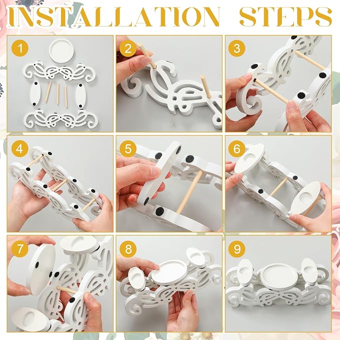 Irenare Unity Candles with Holder for Wedding Ceremony Wedding Decortions Accessories Glass Candle Holder Pillar Candle for Formal Events Church(Stylish Style)