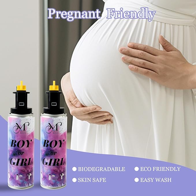 Gender Reveal Fire Extinguisher – 100% Biodegradable Baby Girl Reveal Party Decorations, Ideal for Exciting Gender Reveal Ideas (1 Pink pcs)
