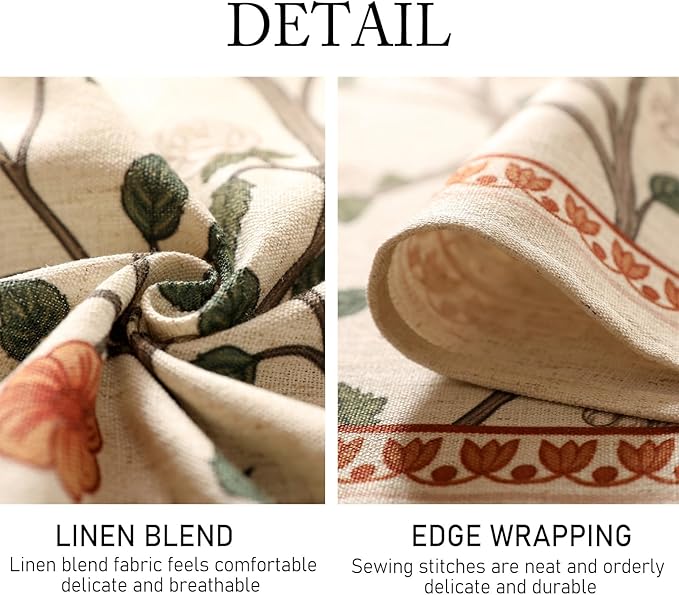 ISAENNE Vintage French Linen Square Small Tablecloth,55"x55"-Flora A | Designer Elegant Floral Table Cloth,Beautiful,Heavyweight,Decoration,Durable,Dining Room,Tea Party,Kitchen,Thanksgiving