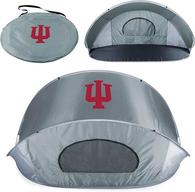 PICNIC TIME NCAA Georgia Tech Yellow Jackets Manta Portable Beach Tent, Pop Up Tent, Beach Sun Shelter Pop Up, (Gray with Black Accents)