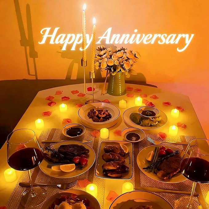 NEXAGEBIUS Valentines Day Decorations It Was Always You Sign Luminary Bags Light Up Letter Set with 2000PC Rose Petals and Candles for Anniversary Romantic Decorations Special Night Decor for Woman Man Girl