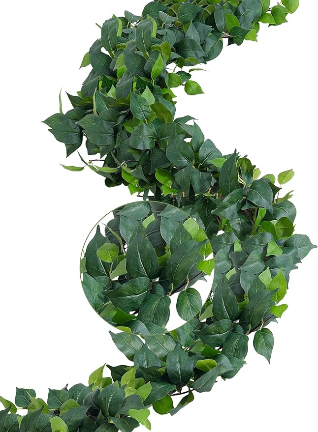 ucky 2Pack Artificial Ivy Artificial Vines Artificial Plants 12FT Fake Hanging Plants Silk for Garden Terrace Beach Party Decoration Wedding Decoration