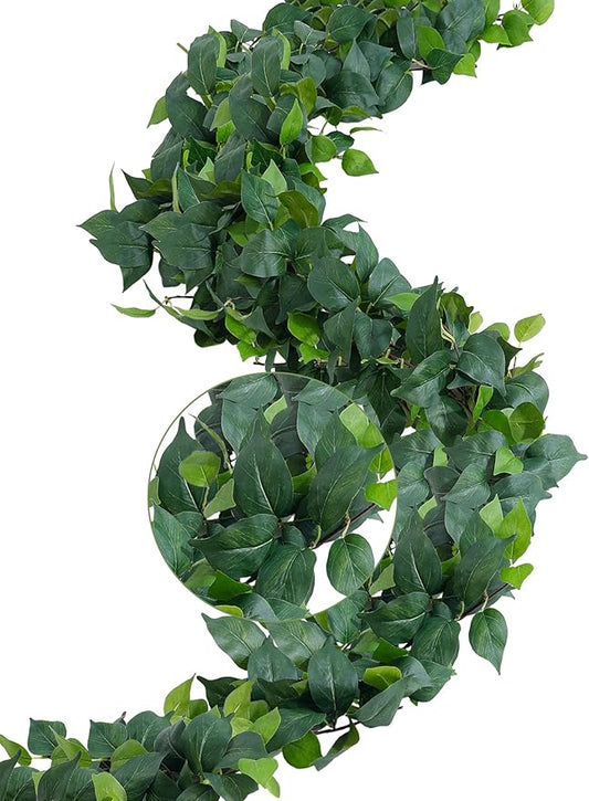 ucky 2Pack Artificial Ivy Artificial Vines Artificial Plants 12FT Fake Hanging Plants Silk for Garden Terrace Beach Party Decoration Wedding Decoration