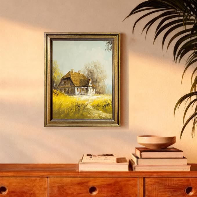 9x12 Picture Frame – Vintage Gold Picture Frames for Tabletop & Wall Mount, 9 x 12 Photo Frame for Living Room, Bedroom, Office Décor & Wedding Gifts