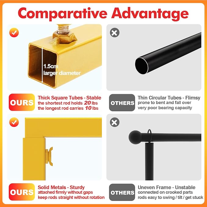 Fomcet Set of 2 Over The Table Rod Stand with Clamps 13"-42'' Tall 29"-98" Length Gold Metal Adjustable Table Arch Stand for Wedding Birthday Party Anniversary Decoration