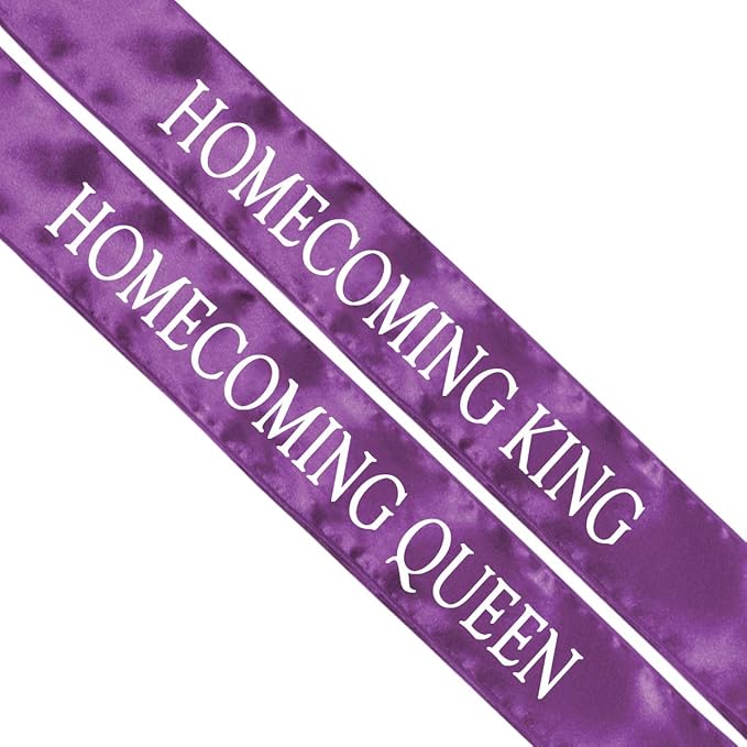 Anderson's Satin Sash Sets, King & Queen, 72 Inch x 3 Inch - 2 Pieces, Homecoming Court & Royalty Sashes