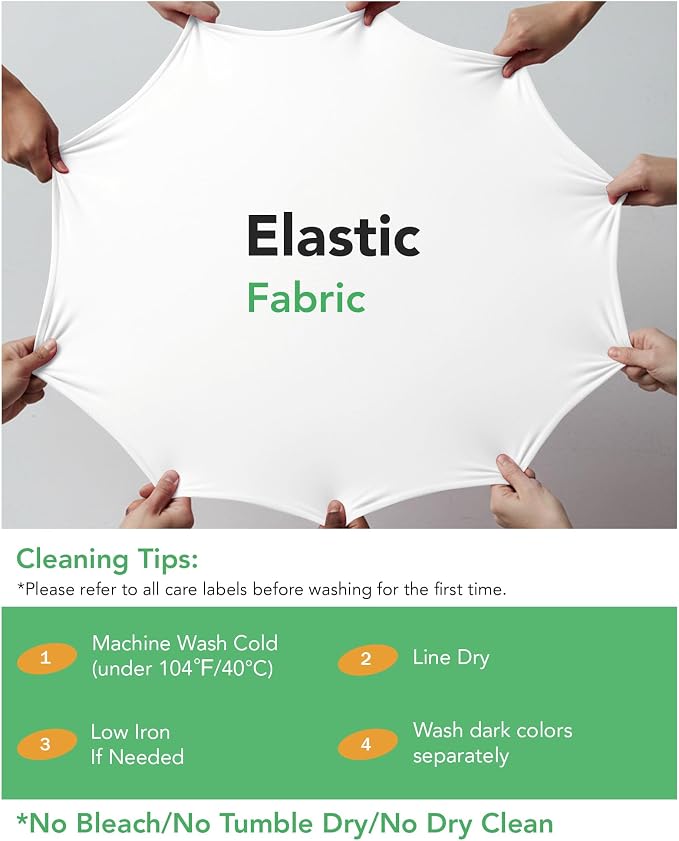 KeyWave Cocktail Table Tablecloth with Skirts - 24x43 Inch Wavy Spandex High Top Cocktail Table Covers, Ruffle Drape Highboy Tablecloth Reusable for Party Wedding Cake Standing Table, White, 6 Pack