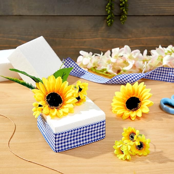 20 Pack Foam Blocks for Crafts, Polystyrene Brick Rectangles for Floral Arrangements, Art Supplies (White, 4 x 4 x 2 in)