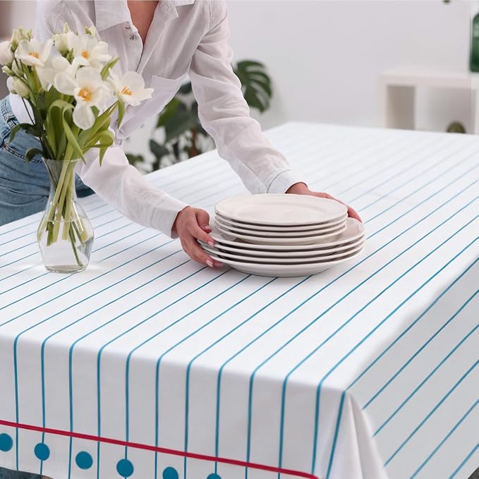 Kochorie 100 Ft x 54 Inch Back to School Notebook Tablecloth Roll Plastic Disposable Table Cover with Slide Cutter Welcome Back to School Waterproof Tablecloth for First Day of Classroom Graduation