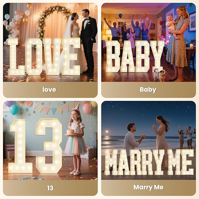 4FT Marquee Letters Z Sign,Large Light Up Numbers Party Decoration - Hook and Loop Fastener,No Tools Easy Setup, Corrugated Plastic for Birthdays Weddings Baby Anniversaries(Letters Z)