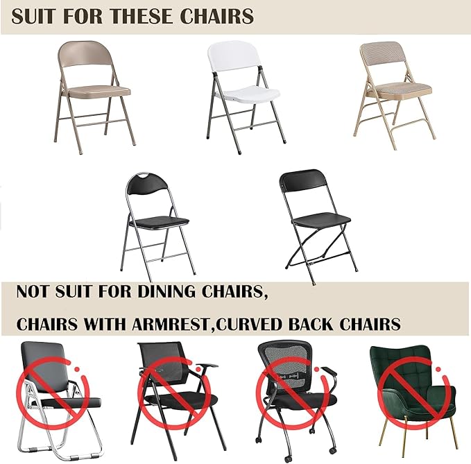 40PCS Stretch Spandex Folding Waterproof Chair Covers,Universal Fitted Chair Cover Protector for Wedding Party Banquet Holidays Celebration Decoration(Champagne)