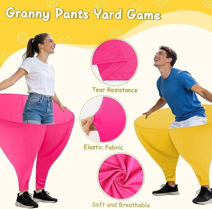 Granny Pants Yard Game Giant Granny Pants Outdoor Game Includes Bouncy Balls & Air Pumps Hilarious Outdoor Games for Adults and Family Backyard Gatherings Beach Games Team-Building Activities