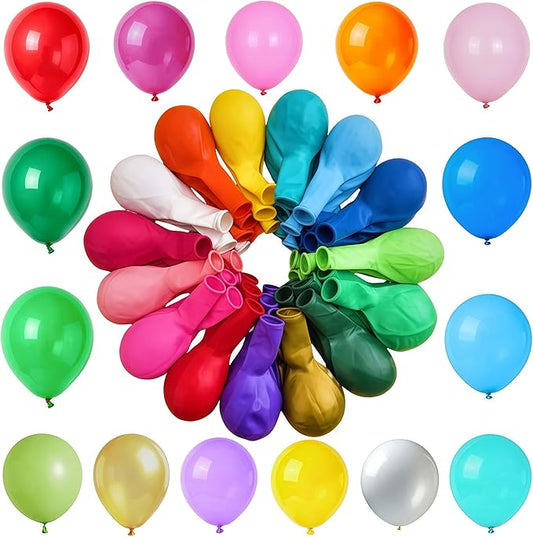 440 Pcs Rainbow Balloons 12 Inch 15 Colors - Thick Latex Colorful Assorted Bulk Balloon, for Birthday Wedding Baby Shower Graduation Events