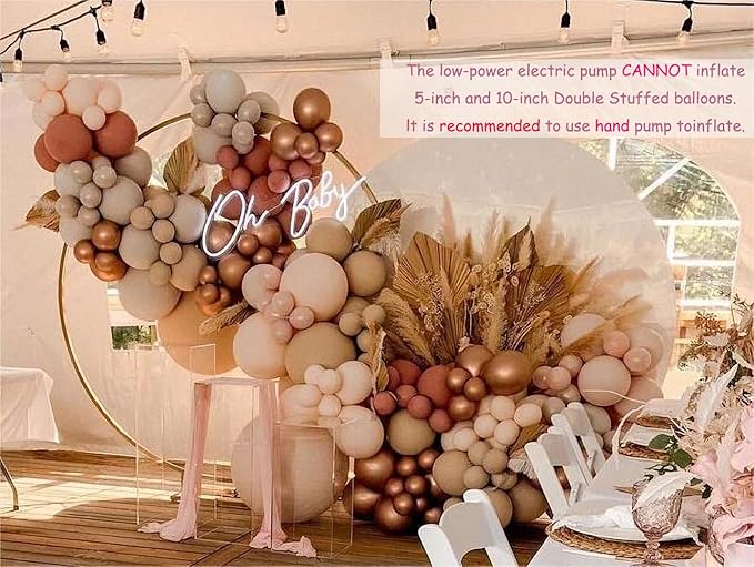 Boho Balloons Garland Arch Kit - Double Stuffed Dusty Rose Pink Rose Gold Cream Peach Apricot Latex Balloon Different Sizes 18 12 10 5In Neutral Ballon for Baby Shower Gender Reveal Party