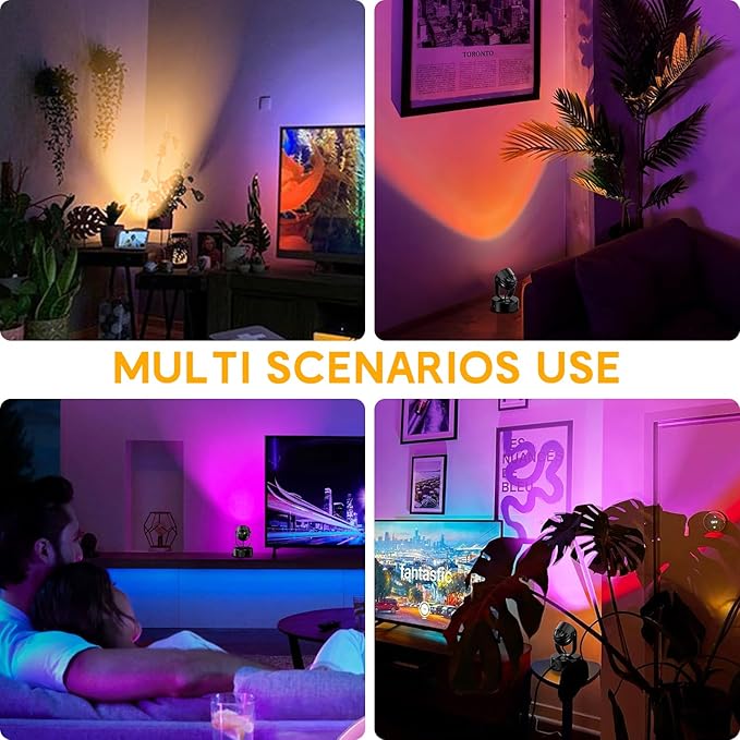 7W RGBW Uplights Indoor, Spotlights Indoor Christmas LED Color Changing Uplights Indoor with Remote Dimmable Function Memory Feature LED Ambient Lighting for Party,Bar,Esports Room,2 Pack