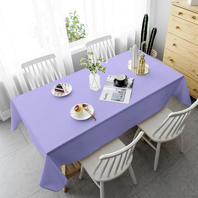 6 Pack Tablecloth 60 x 126 inch Polyester Table Cloth for 6 Foot Rectangle Tables,Stain and Wrinkle Resistant Washable Fabric Table Covers Polyester Lavender Table Clothes for Wedding,Party,Banquet