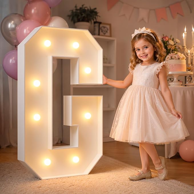 imprsv Marquee Light Up Letters, 3FT Block Marquee Letters for Birthday Baby Shower Party Backdrop Decor, Large Light Up Letters for Wedding Decorations Engagement Party Decorations, Letter G
