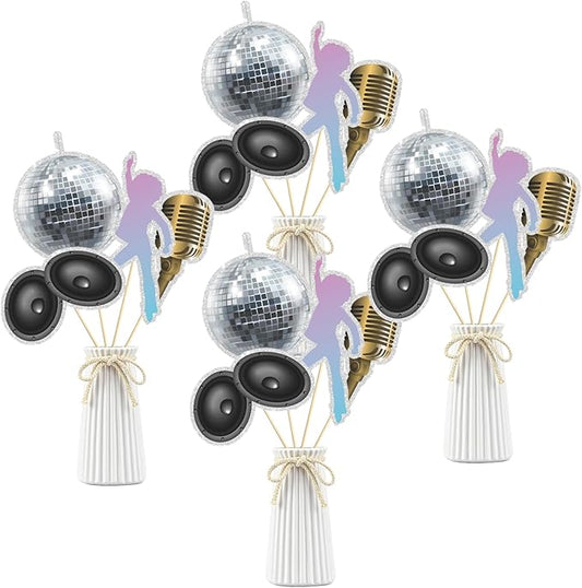 Retro 70s Decade Throwback Party Centerpiece Sticks, Table Decorations for Disco Ball Dance, 70s Decade Throwback Decorations, Totally 1970s Party DIY Dessert Table Toppers.Set of 16