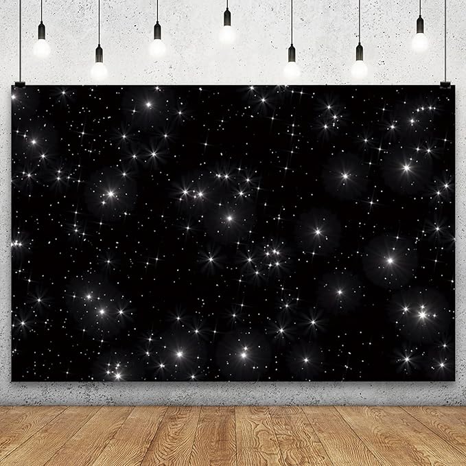 YongFoto Night Sky Stars Backdrop 20x10ft Universe Space Starry Galaxy Stars Photography Background Birthday Wedding Baby Shower Party Banner Decorations Photo Studio Booth Props Portrait Photoshoot