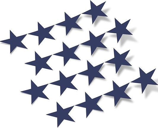 (2 inch) Set of 100 Navy Blue Stars Vinyl Wall Decals Stickers - Removable Adhesive Safe on Smooth or Textured Walls Bathroom Kids Room Nursery Decor