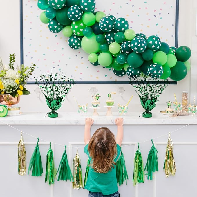 20 Pack Green Star Table Decorations Metallic Foil Spray Centerpiece Burst Table Centerpieces for Birthday Party Decoration Graduation Wedding Baby Shower Party Supply (Green)