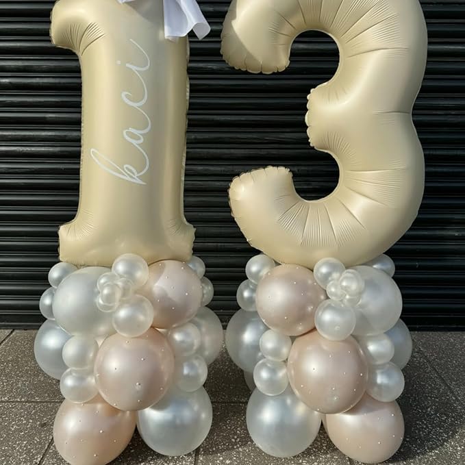 Pearl White Balloons Arch Kit Different Sizes, White Balloons in 18 12 10 5 Inch Pearl White Latex Balloons for Wedding Bridal Shower Graduation Baby Shower Birthday Engagement Anniversary Party Decor