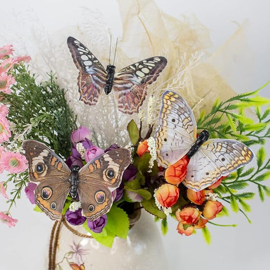Wonderland Series' Artificial Butterfly; Home Decoration; Garden Decoration;12pieces with Wire