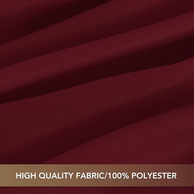 sancua Tablecloths for 6 Foot Rectangle Tables, 6 Pack - Washable Polyester Fabric Table Cloth for Chirstmas Party, Birthday, Banquet Reception, 54x108 Inch Burgundy