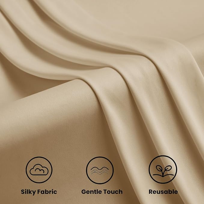 40ftx12ft Beige Backdrop Curtains for Wedding-Wrinkle Free Backdrops Curtain Drapes Fabric Decorations Photo Back Drop Cloth for Baby Shower Photography Stage Reception 8Panels 12ft(H) x 5ft(W)
