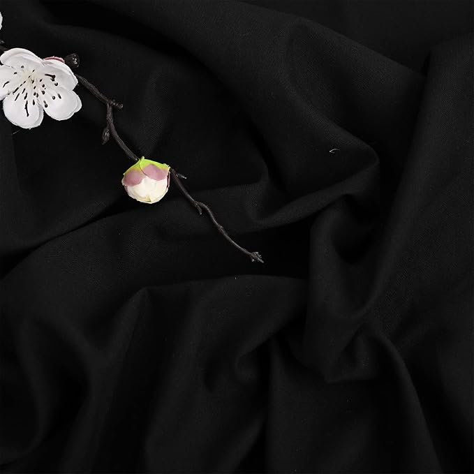 fani 8 Pack 108 Inch Round Black Polyester Tablecloth, Wrinkle & Stain Resistant, Perfect for 6ft & 8ft Round Tables, Formal & Casual Events