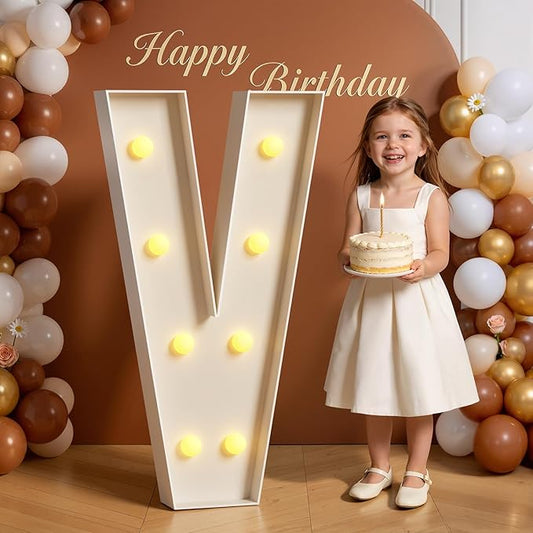 Marquee Letters 3 Feet Tall 3FT Large Light Up Letters V for Wedding Will You Marry Me Sign Happy Birthday Engagement Party Decorations Big Letterboard V