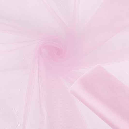 Light Pink Tulle Tape Roll 54 Inch x 10 Yards for DIY Crafts Weddings Sewing DIY Projects Gift Wrap and More - Multiple Colours of Tulle mesh