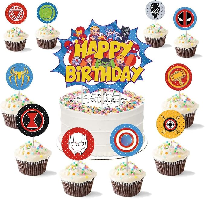 Birthday Decoration,Birthday Party Supplies,birthday Banner,Balloons,Toppers Cake Toppers,6 Pcs Large Foil Balloons for Kid's boy Girls