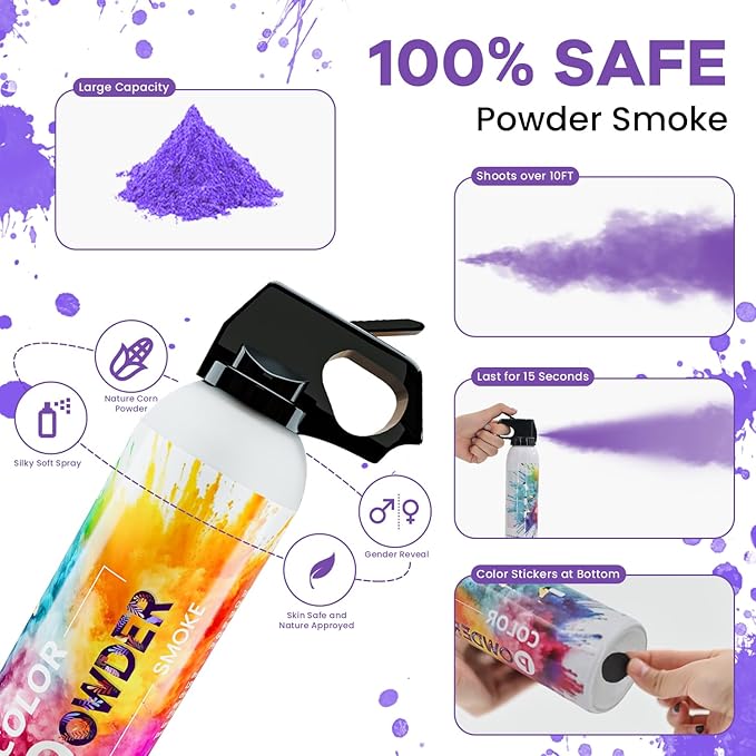 Photo Fog Atmosphere Smog 2 Pack Fire Extinguisher Purple for Gender Reveal Photoshoot Video Props Stage Mister Foggers Purple Smoke Gender Reveal Extinguisher for Birthday Wedding Party Celebration