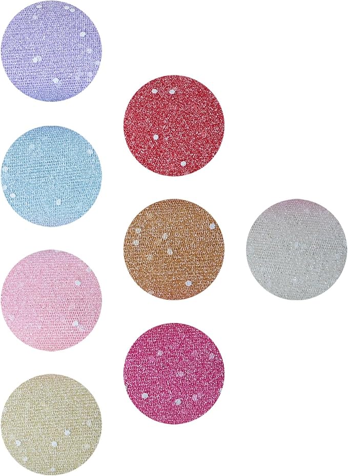 Glitter Tulle Fabric Roll 6 Inch x 9 Yards (By the Yard) 8 Assorted Colors - Durable Tulle Mesh Ribbon for DIY Tutu, Wedding Decorations, Baby Shower & Christmas Craft Supplies