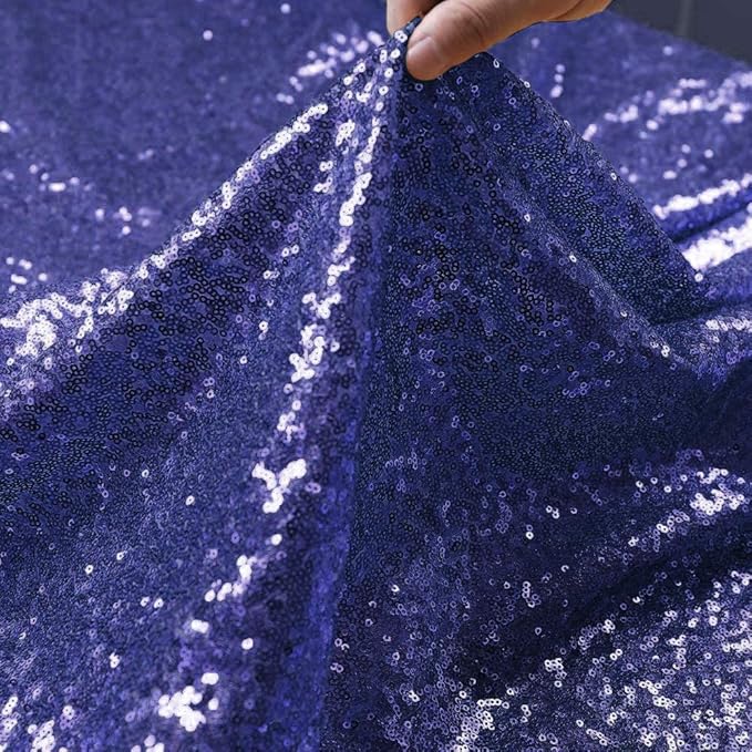 JYFLZQ Navy Blue Sequin Table Runners 12" x 108" Pack of 10 Sparkly Navy Metallic Table Runner Glitter Sequin Runner for Table Birthday Party Event Decorations