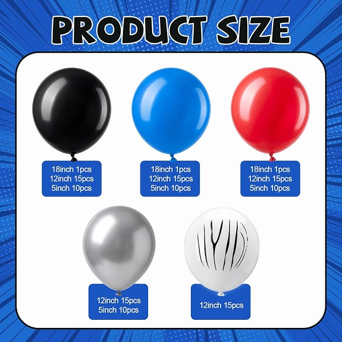 146 Pcs spider Arch Backdrop Cover Cylinder Stand Covers balloons set for party Photo Props 7.2 feet Round Backdrop spider Spandex Pedestal Covers for Birthday Baby Shower Ceremony Party Decor