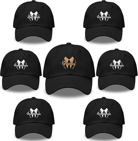 LADY&HOME Bachelor/Bachelorette Party Baseball Hats Set, Embroidered Adjustable Cotton Truck Caps