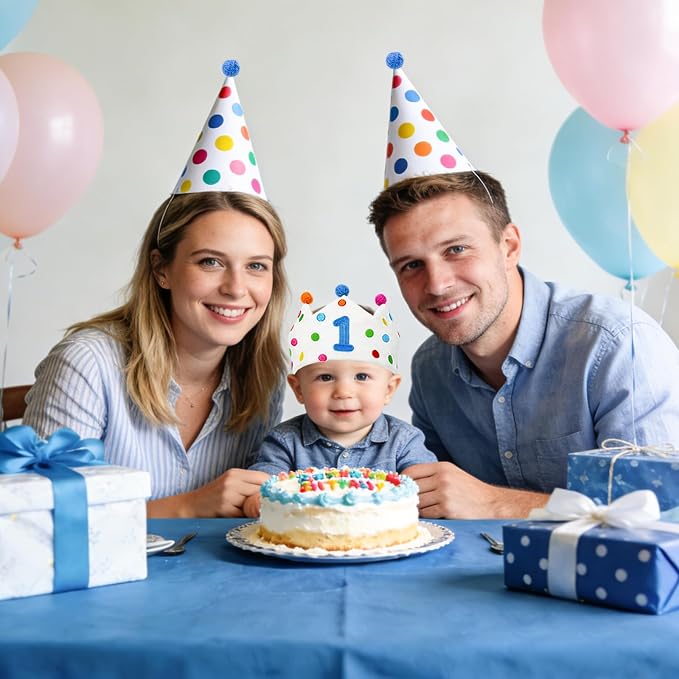 Personalized Hand Embroidered Birthday Hats Unique Happy Birthday Crowns Cute Party Hat for Boy Girl Fit All Ages