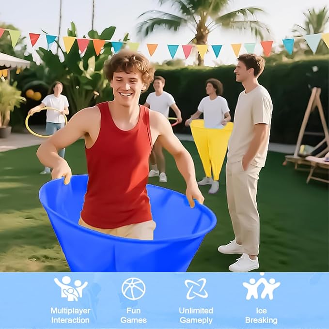 Granny Pants Yard Game, Outdoor Games for Adults, with 10 Inflatable Balls & 2 Air Pumps (Random Colors),The Ultimate Family Reunion Backyard Party Games - 4