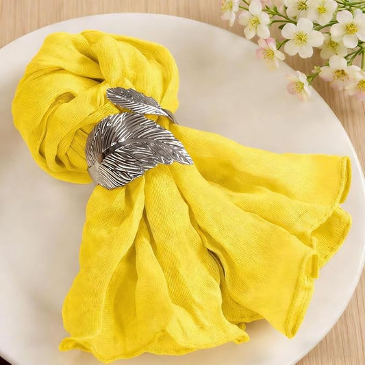 MLMC 10 Pack Cheesecloth Napkins Washable Cloth Napkins 21"x21" Boho Reusable Table Napkins in Bulk for Back to School Bridal Baby Shower Events Table Decor Yellow